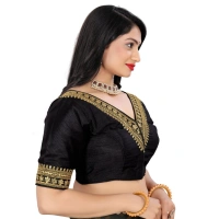 Women's Banglory Embroidery Readymade Blouse (Black, Size: Free Size)