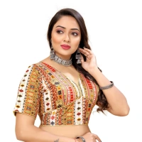Women's Cotton Blend Plain Readymade Blouse (White, Size: Free Size)