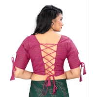 Women's Cotton Thread Work Readymade Blouse (Barbie Pink, Size: Free Size)