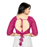 Women's Georgette Embroidery Readymade Blouse (Pink, Size: Free Size)
