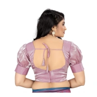 Women's Organza Plain Readymade Blouse (Baby Pink, Size: Free Size)
