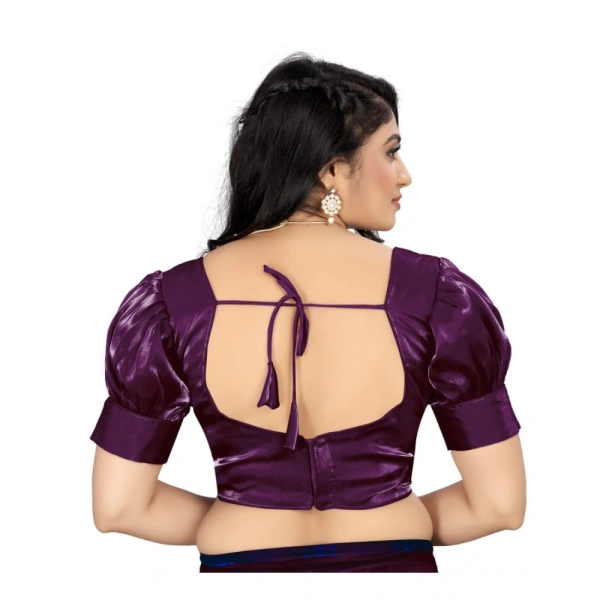 Women's Organza Plain Readymade Blouse (Magenta, Size: Free Size)