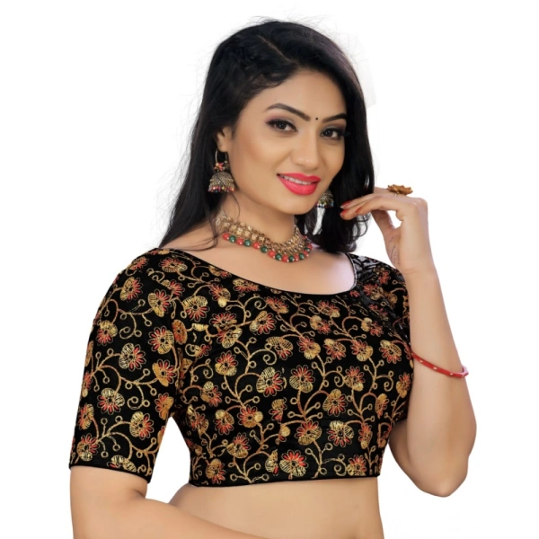 Women's Phantom Cording Readymade Blouse (Black, Size: Free Size)