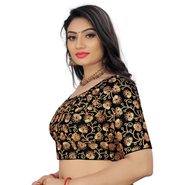 Women's Phantom Cording Readymade Blouse (Black, Size: Free Size)