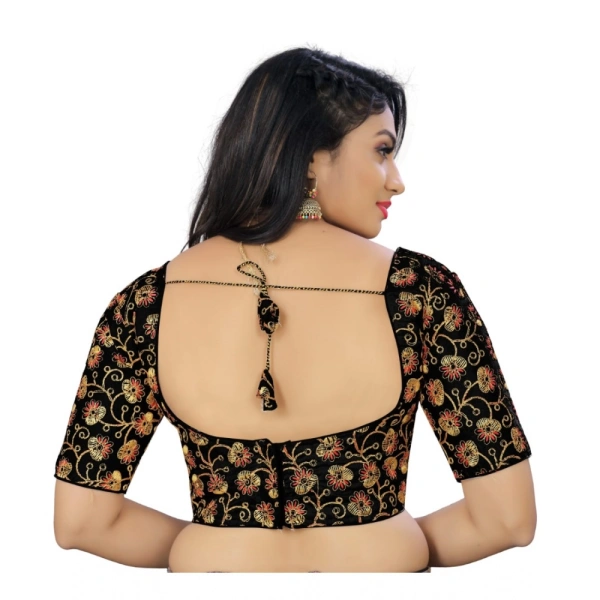 Women's Phantom Cording Readymade Blouse (Black, Size: Free Size)