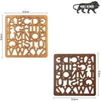 Wooden Coasters for Tea Coffee (Set of 4) - Breadth: 9.5 cm, Length: 9.5 cm, 0.23, Brown