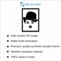 SAJA KAR DEKHO CHARLIE CHAPLIN High Quality Weather Resistant HD Wall Frame | 18 x 12 inch | - 18 X 12 inch