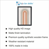 SAJA KAR DEKHO Rainbow Arches | Contemporary Art Print High Quality Weather Resistant HD Wall Frame | 18 x 12 inch | - 18 X 12 inch