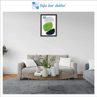 SAJA KAR DEKHO Minimal Modern Abstract High Quality Weather Resistant HD Wall Frame | 18 x 12 inch | - 18 X 12 inch