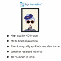 SAJA KAR DEKHO Abstract Art High Quality Weather Resistant HD Wall Frame | 18 x 12 inch | - 18 X 12 inch
