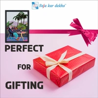 SAJA KAR DEKHO The Older Man Site In The Balcony Art Frame High Quality Weather Resistant HD Wall Frame | 18 x 12 inch | - 18 X 12 inch