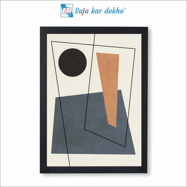 SAJA KAR DEKHO Elegant Abstract Art Stylish Simplicity High Quality Weather Resistant HD Wall Frame | 18 x 12 inch | - 18 X 12 inch