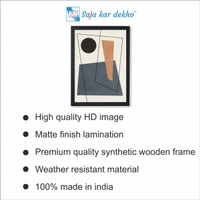 SAJA KAR DEKHO Elegant Abstract Art Stylish Simplicity High Quality Weather Resistant HD Wall Frame | 18 x 12 inch | - 18 X 12 inch