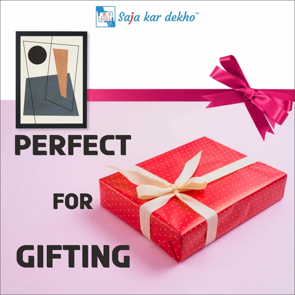 SAJA KAR DEKHO Elegant Abstract Art Stylish Simplicity High Quality Weather Resistant HD Wall Frame | 18 x 12 inch | - 18 X 12 inch