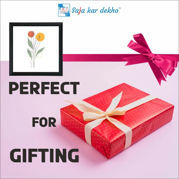 SAJA KAR DEKHO The Leaves Abstract Decorative High Quality Weather Resistant HD Wall Frame | 20 x 20 inch | - 20 X 20 inch