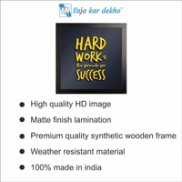 SAJA KAR DEKHO Hard Work The Formula For Success Motivation Quotes High Quality Weather Resistant HD Wall Frame | 12 x 12 inch | - 12 X 12 inch