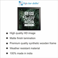 SAJA KAR DEKHO Do Something Today For A Better Tomorrow Motivation Quotes High Quality Weather Resistant HD Wall Frame | 12 x 12 inch | - 12 X 12 inch