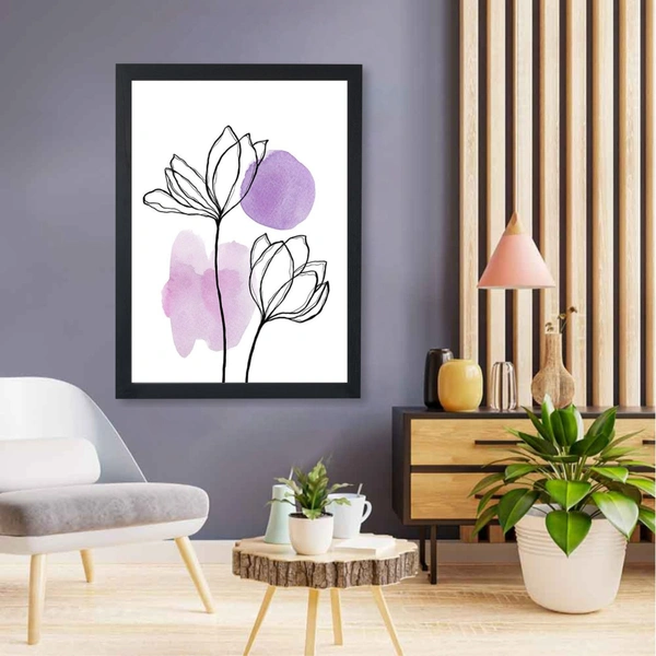 Flowers Painting Frame High Quality Weather Resistant HD Wall Frame | 18 x 12 inch |