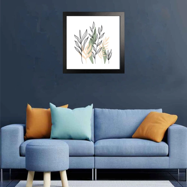 SAJA KAR DEKHO The Leaves High Quality Weather Resistant HD Wall Frame | 20 x 20 inch | - 20 X 20 inch