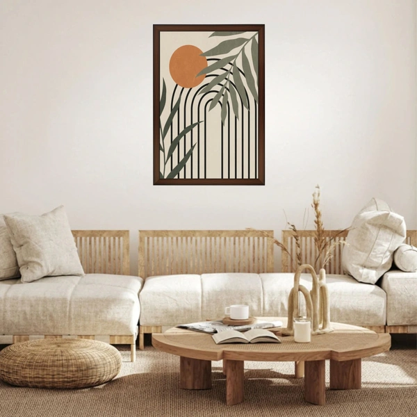 SAJA KAR DEKHO The Leaves High Quality Weather Resistant HD Wall Frame | 18 x 12 inch | - 18 X 12 inch