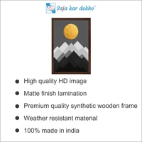 SAJA KAR DEKHO The Mountain Sunset High Quality Weather Resistant HD Wall Frame | 18 x 12 inch | - 18 X 12 inch
