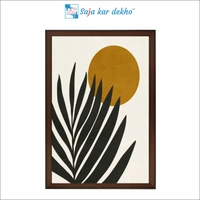 SAJA KAR DEKHO The Leaves And Sun High Quality Weather Resistant HD Wall Frame | 18 x 12 inch | - 18 X 12 inch