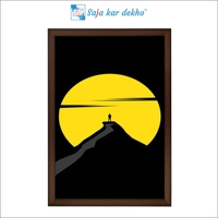 SAJA KAR DEKHO The Mountain Peak High Quality Weather Resistant HD Wall Frame | 18 x 12 inch | - 18 X 12 inch