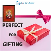 SAJA KAR DEKHO Ganesh Ji High Quality Weather Resistant HD Wall Frame | 12 x 18 inch | - 12 X 18 inch