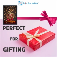 SAJA KAR DEKHO Ganesh Ji High Quality Weather Resistant HD Wall Frame | 12 x 18 inch | - 12 X 18 inch