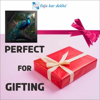 SAJA KAR DEKHO Peacock High Quality Weather Resistant HD Wall Frame | 20 x 20 inch | - 20 X 20 inch