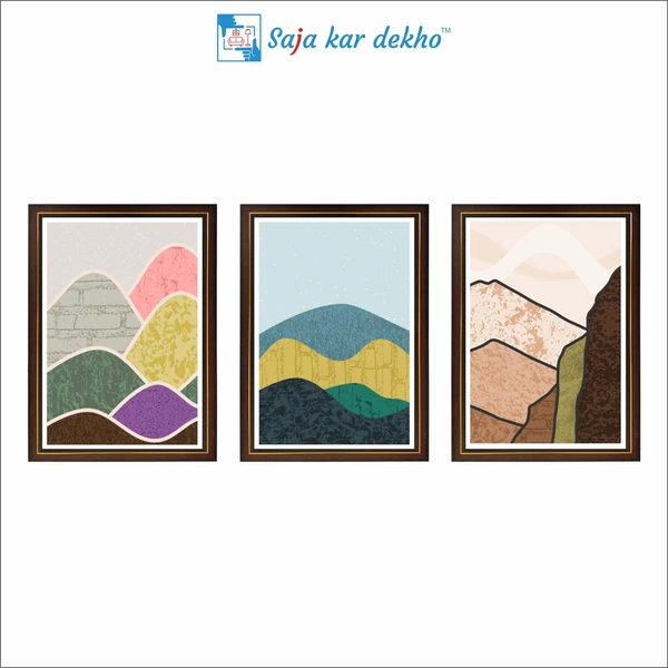 SAJA KAR DEKHO Colorful Mountain High Quality Weather Resistant HD Wall Frame | 18 x 12 inch | - 18 X 12 inch