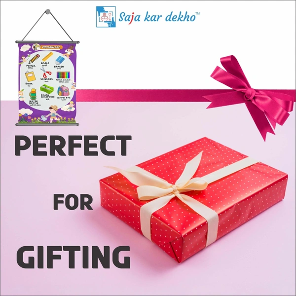 saja kar dekho VQCABULARY Wall Handing Poster For Kids | VQCABULARY With Picture High Quality Weather Resistant HD Wall Poster | 30 x 48 inch | - 30 x 48 inch