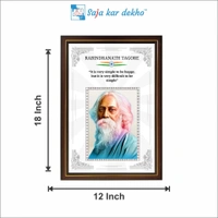 SAJA KAR DEKHO Rabindranath Tagore Motivational Thought High Quality Weather Resistant HD Wall Frame | 18 x 12 inch | - 18 X 12 INCH