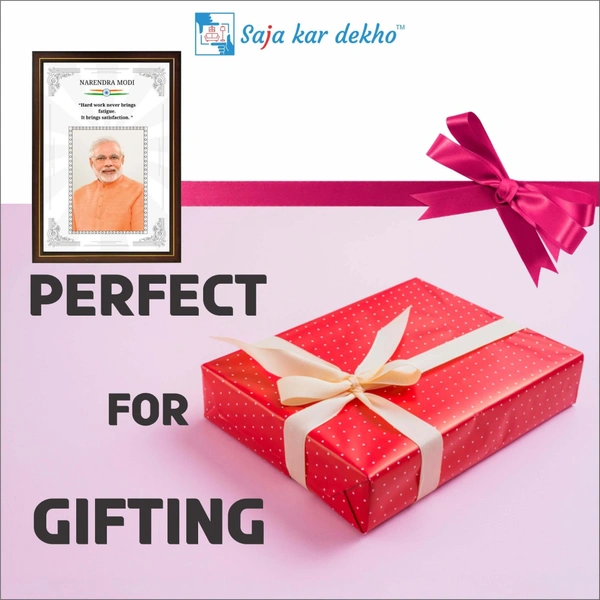 SAJA KAR DEKHO Narendra Modi Motivational Thought High Quality Weather Resistant HD Wall Frame | 18 x 12 inch | - 18 X 12 inch