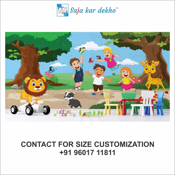 Saja kar dekho Wall Handing Wallpaper For Pre School | Picture High Quality Weather Resistant HD Wall Paper | 5 x 10 ft | - 5 x 10 ft