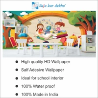 Saja kar dekho Wall Handing Wallpaper For Pre School | Picture High Quality Weather Resistant HD Wall Paper | 5 x 10 ft | - 5 x 10 ft