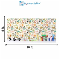 Saja kar dekho Wall Handing Wallpaper For Pre School | Picture High Quality Weather Resistant HD Wall Paper | 5 x 10 ft | - 5 x 10 ft