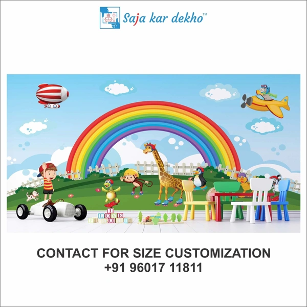 Saja kar dekho Wall Handing Wallpaper For Pre School | Picture High Quality Weather Resistant HD Wall Paper | 5 x 10 ft | - 5 x 10 ft