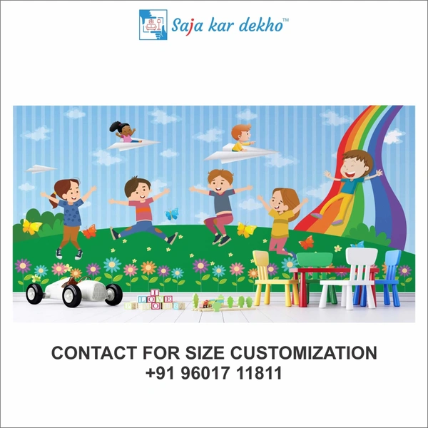 Wall Handing Wallpaper For Pre School | Picture High Quality Weather Resistant HD Wall Paper | 5 x 10 ft |