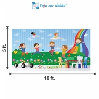 Saja kar dekho Wall Handing Wallpaper For Pre School | Picture High Quality Weather Resistant HD Wall Paper | 5 x 10 ft | - 5 x 10 ft