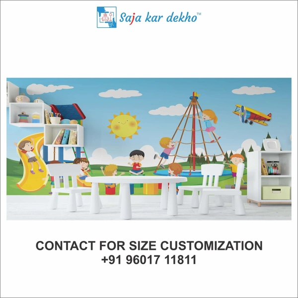 Saja kar dekho Wall Handing Wallpaper For Pre School | Picture High Quality Weather Resistant HD Wall Paper | 5 x 10 ft | - 5 x 10 ft