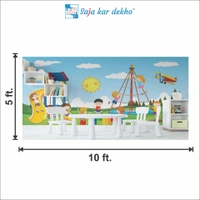Saja kar dekho Wall Handing Wallpaper For Pre School | Picture High Quality Weather Resistant HD Wall Paper | 5 x 10 ft | - 5 x 10 ft
