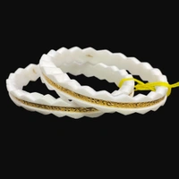 TRJ BROAD BUMMER HALLMARK 916 22KT GOLD SAKHA BADHANO APPROX. WGT: 0.600 GM WITH PURITY SMART CARD - 26 (2/6)