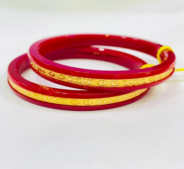 TRJ PESS HALLMARK 916 22KT GOLD POLA BADHANO APPROX. WGT: 0.600 GM WITH PURITY SMART CARD - 23 (2/3)