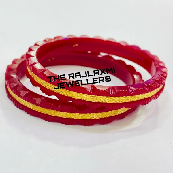 TRJ BUMMER DESIGN HALLMARK 916 22KT GOLD POLA BADHANO APPROX. WGT: 0.600 GM WITH PURITY SMART CARD (1 PAIR) - 27