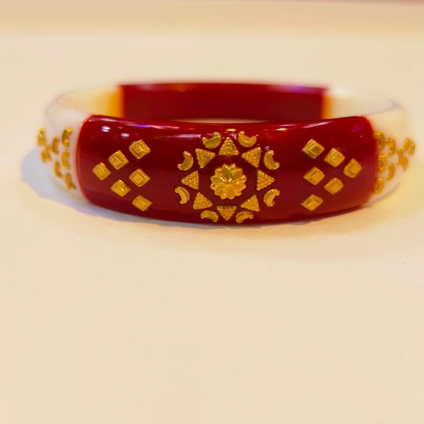 DUAL DERBY KDM GOLD BRACELET POLA BADHANO 1 PIECE APPROX WGT: 0.500 GM FOR WOMEN.