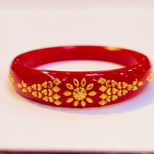 RED ARC KDM GOLD BRACELET POLA BADHANO 1 PIECE APPROX WGT: 0.500 GM FOR WOMEN.