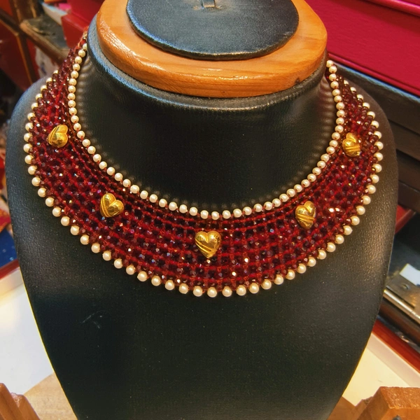 LOVE CHATAI NECKLACE KDM GOLD CHATAI CRYSTAL APPROX WGT: 0.700 GM 1 PIECE.