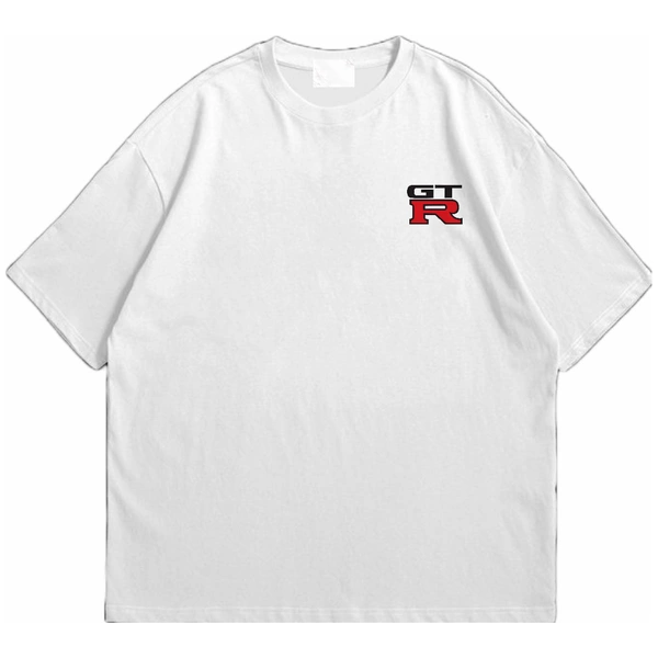 "NISSAN GTR" Oversize T-shirt - M, White