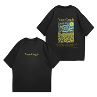 "Van Gogh" Oversize Tshirt - M, Black